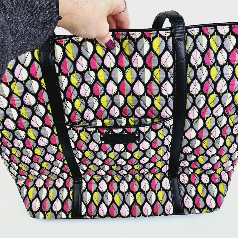 Vera Bradley Large Tote Bag Leaf Pattern - Picture 5 of 9
